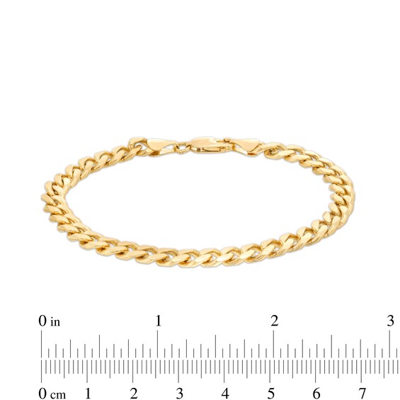 6.0mm Curb Chain Bracelet in Solid 10K Gold - 9.0"