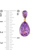 Thumbnail Image 2 of Pear-Shaped Amethyst Double Teardrop Earrings in Sterling Silver with 10K Gold Plate