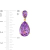 Thumbnail Image 2 of Pear-Shaped Amethyst Double Teardrop Earrings in Sterling Silver with 10K Gold Plate