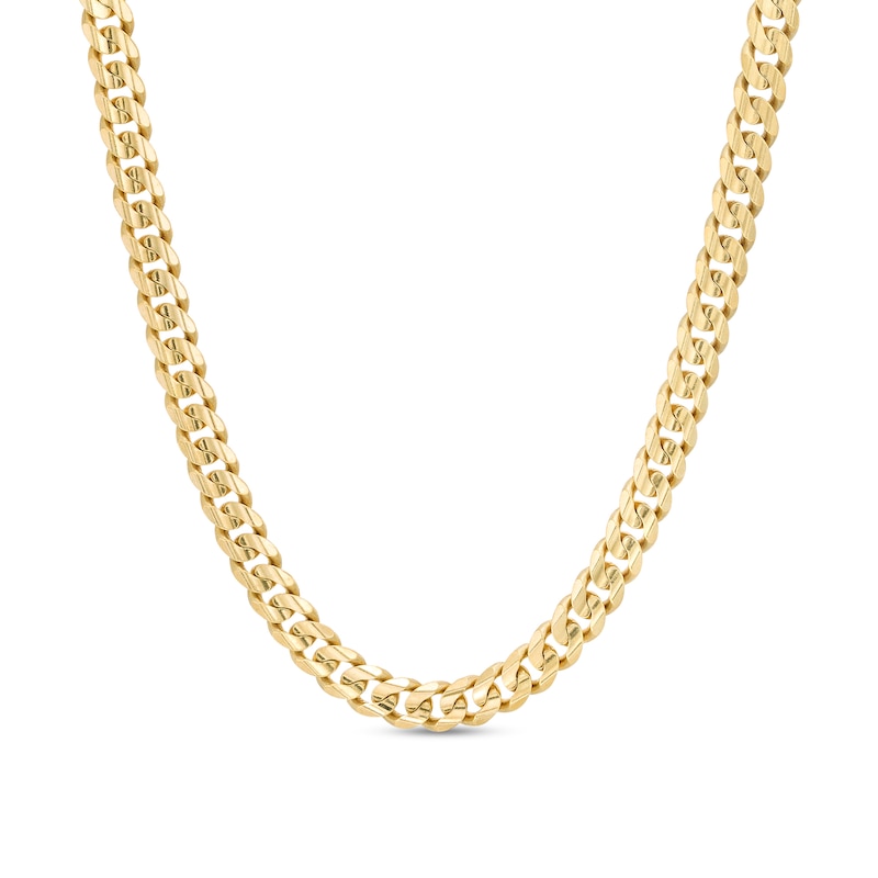 Main Image 1 of 5.2mm Curb Chain Necklace in Solid 14K Gold - 22"