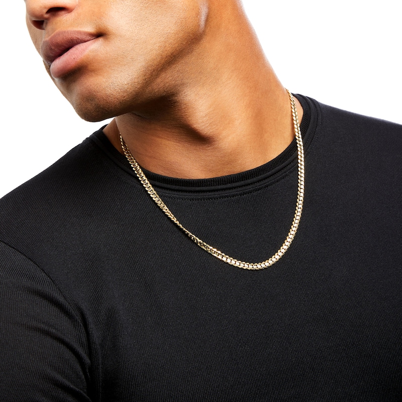 Main Image 2 of 5.2mm Curb Chain Necklace in Solid 14K Gold - 22"