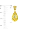 Thumbnail Image 3 of Pear-Shaped Lime Quartz Double Teardrop Earrings in Sterling Silver with 10K Gold Plate