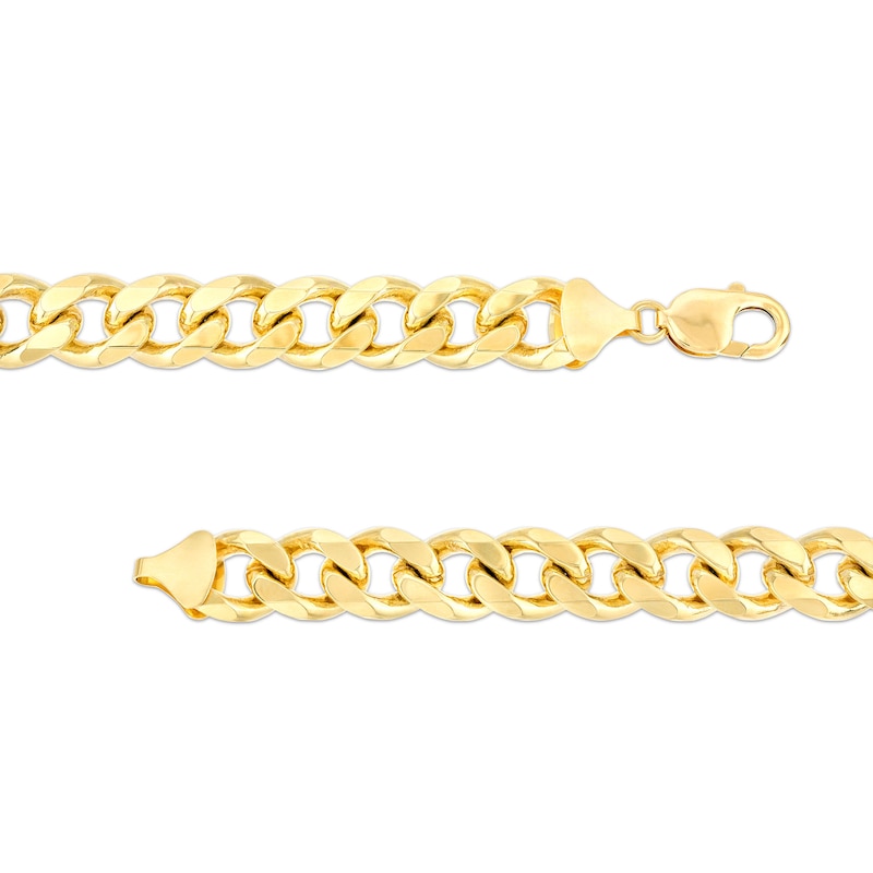 12.5mm Curb Chain Bracelet in Solid 14K Gold - 9.0"