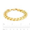 Thumbnail Image 3 of 12.5mm Curb Chain Bracelet in Solid 14K Gold - 9.0"