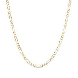 3.1mm Concave Solid Figaro Chain Necklace in 14K Gold - 20&quot;