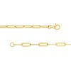 Thumbnail Image 3 of Emerald-Cut Amethyst Solitaire Paper Clip Chain Bracelet in Sterling Silver with 18K Gold Plate - 7.25"