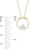 Thumbnail Image 3 of 5.0mm Aquamarine Solitaire Open Circle Pendant in 10K Gold