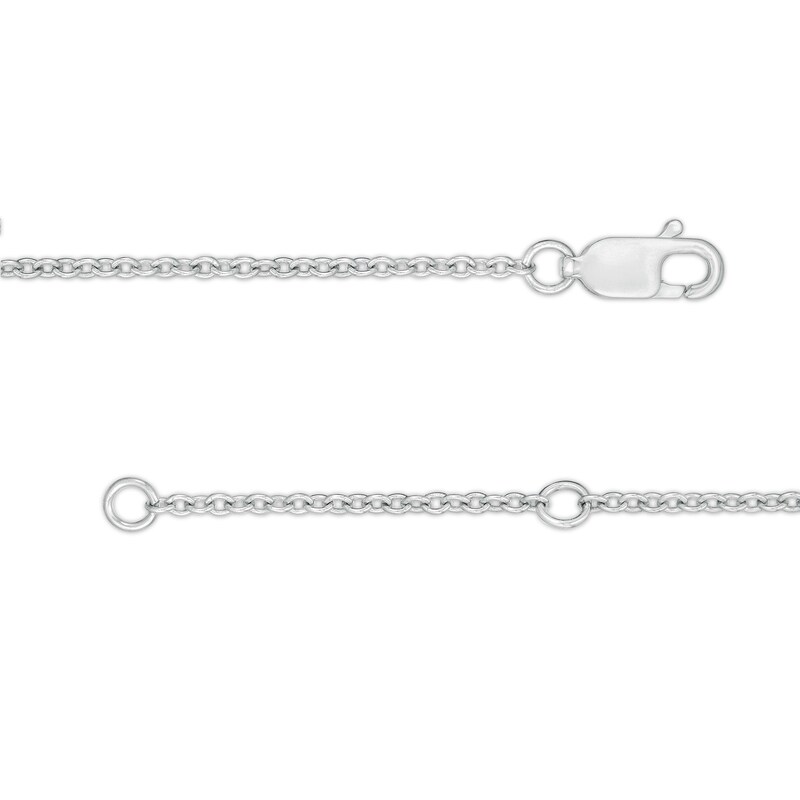 Main Image 3 of Amethyst "LOVE" Letter Station Bracelet in Sterling Silver - 8"