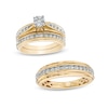 Thumbnail Image 1 of 1/2 CT. T.W. Composite Diamond Wedding Ensemble in 10K Two-Tone Gold - Size 7 and 10.5