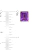 Thumbnail Image 3 of Emerald-Cut Amethyst Solitaire Stud Earrings in Sterling Silver with 18K Gold Plate