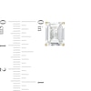 Thumbnail Image 3 of Emerald-Cut White Topaz Solitaire Stud Earrings in Sterling Silver with 18K Gold Plate