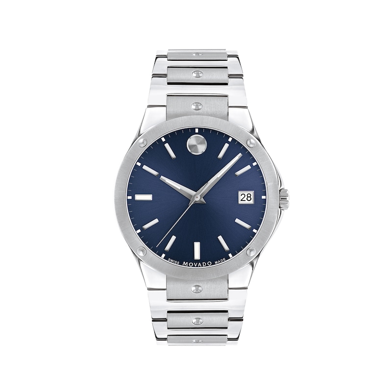 Main Image 1 of Men's Movado SE Watch with Dark Blue Dial (Model: 607513)