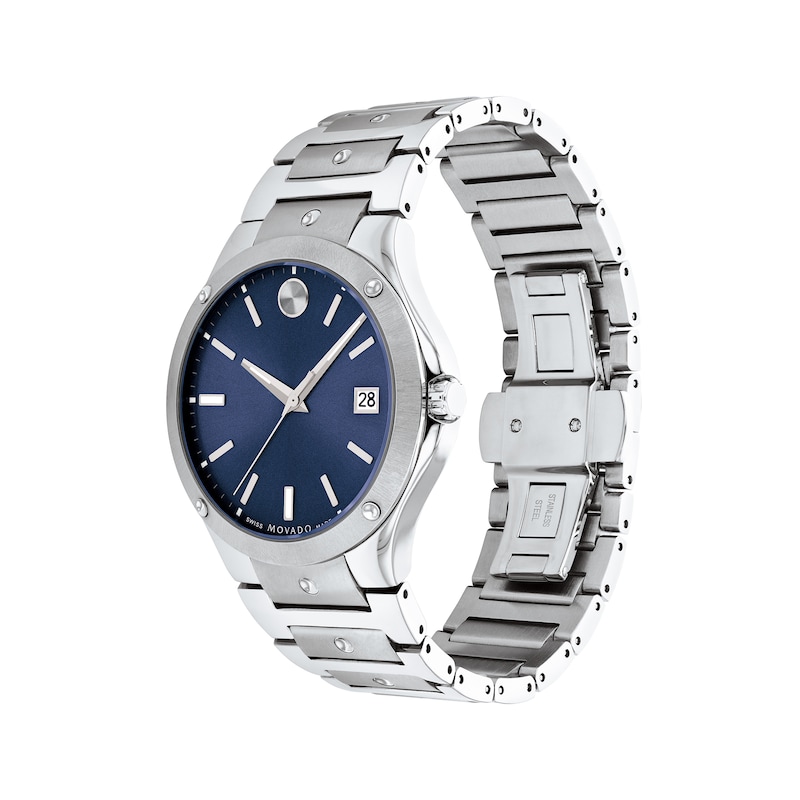Main Image 3 of Men's Movado SE Watch with Dark Blue Dial (Model: 607513)