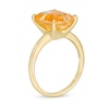Thumbnail Image 3 of Emerald-Cut Citrine Solitaire Ring in Sterling Silver with 18K Gold Plate