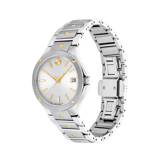 Ladies' Movado SE Two-Tone PVD Watch with Silver-Tone Dial (Model: 607516)