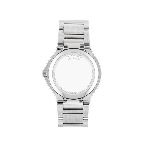 Ladies' Movado SE 1/5 CT. T.w. Diamond Two-Tone PVD Watch with Mother-of-Pearl Dial (Model: 607517)
