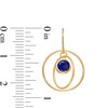 Thumbnail Image 3 of 5.0mm Blue Sapphire Solitaire Dangle Open Circles Orbit Drop Earrings in 10K Gold