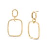 Thumbnail Image 1 of Diamond-Cut Geometric Outline Double Drop Earrings in 10K Gold