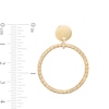 Thumbnail Image 3 of Diamond-Cut Rope-Textured Doorknocker Drop Earrings in 10K Gold