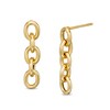 Thumbnail Image 1 of Oval Link Chain Drop Earrings in 10K Gold