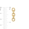 Thumbnail Image 3 of Oval Link Chain Drop Earrings in 10K Gold