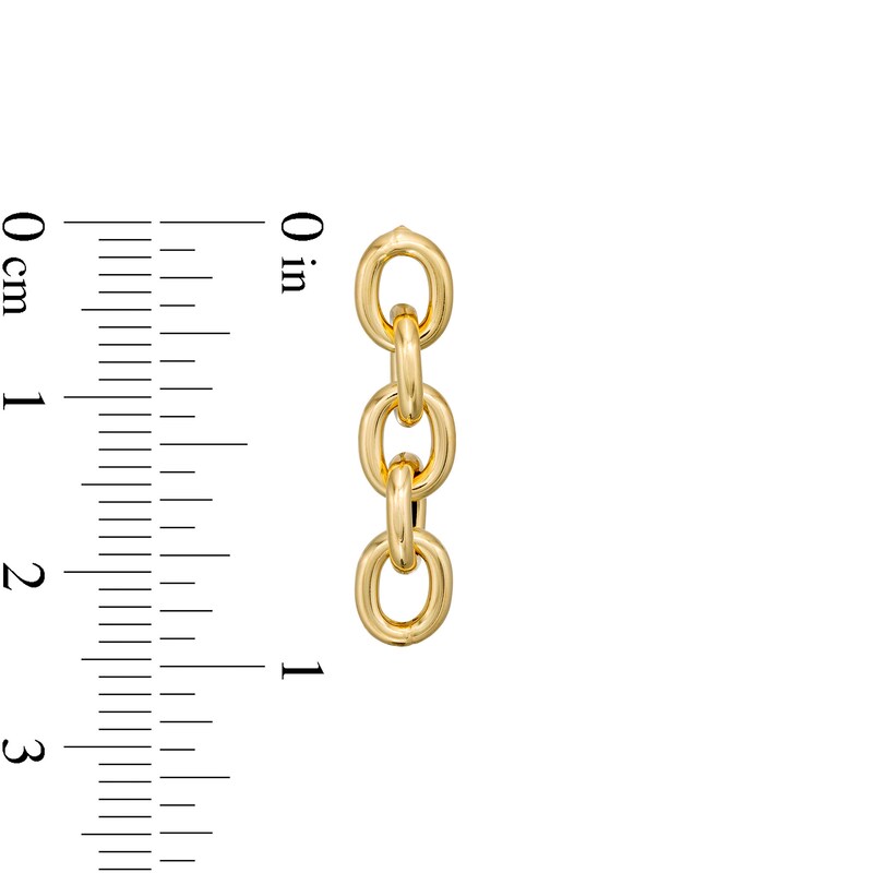 Main Image 3 of Oval Link Chain Drop Earrings in 10K Gold