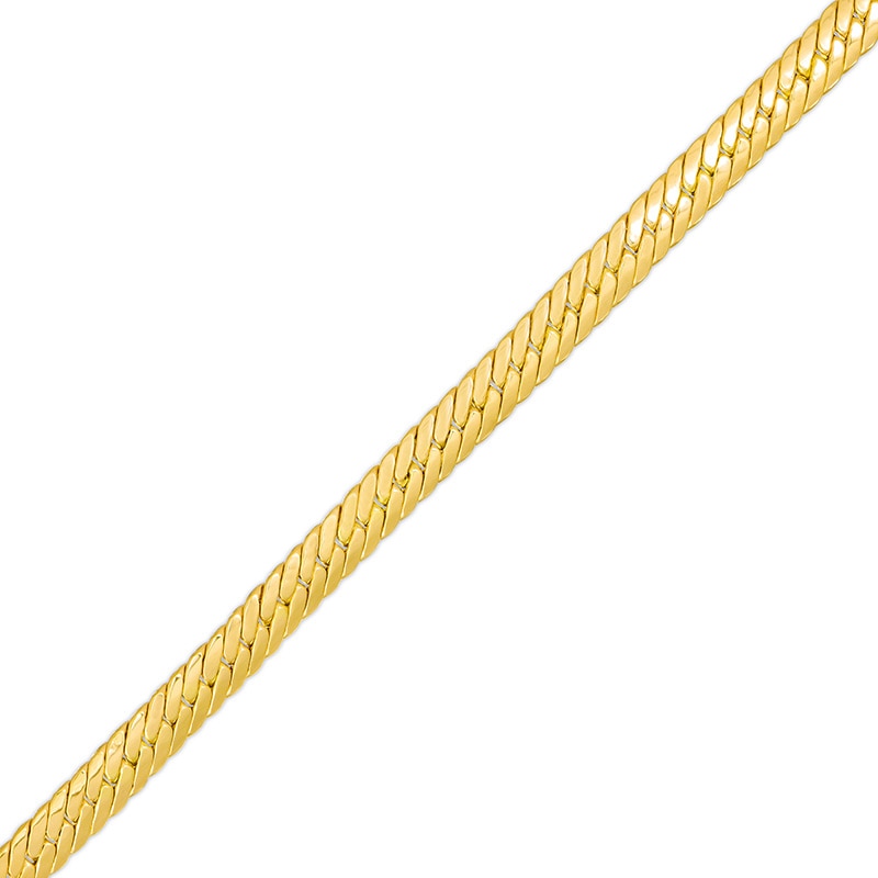 5.0mm Cuban Snake Chain Bracelet in Hollow 10K Gold - 7.5"