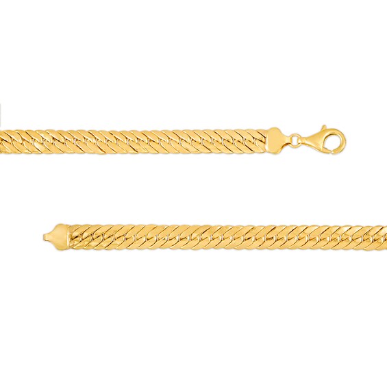 Graduated Cuban Curb Chain Necklace in 10K Gold - 18"
