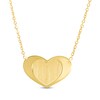 Thumbnail Image 1 of Multi-Finish Heart Necklace in 10K Gold