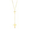 Thumbnail Image 1 of Double Cross "Y" Necklace in 10K Gold