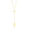 Thumbnail Image 0 of Double Cross "Y" Necklace in 10K Gold