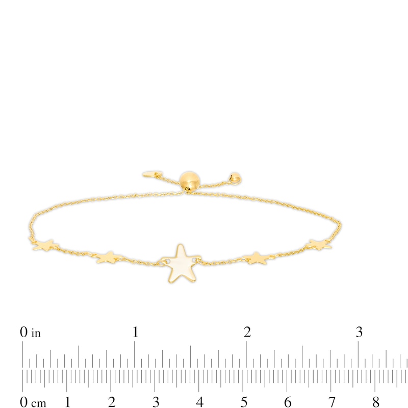 Main Image 2 of Star Disc Station Bolo Bracelet in 10K Gold - 10.25"