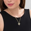 Thumbnail Image 2 of 1 CT. T.W. Diamond Swirl Top Heart Pendant in Sterling Silver with 14K Gold Plate