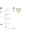 Thumbnail Image 3 of 1/15 CT. T.W. Diamond Swirl Frame Triangle Stud Earrings in 10K Gold