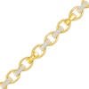 Thumbnail Image 0 of Men's 1/3 CT. T.W. Diamond Open Oval and Bamboo Link Bracelet in 10K Gold - 8.5"