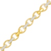 Thumbnail Image 1 of 1/3 CT. T.W. Diamond Open Oval and Bamboo Link Bracelet in 10K Gold - 8.5"