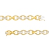 Thumbnail Image 2 of Men's 1/3 CT. T.W. Diamond Open Oval and Bamboo Link Bracelet in 10K Gold - 8.5"