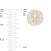 Thumbnail Image 2 of 1/4 CT. T.W. Diamond Beaded  Cross Round Stud Earrings in 10K Gold