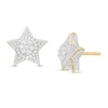Thumbnail Image 1 of Men's 1/2 CT. T.W. Composite Diamond Star Stud Earrings in 10K Gold