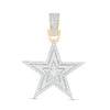 Thumbnail Image 1 of 1/3 CT. T.W. Composite Diamond Triple Frame Star Necklace Charm in 10K Gold