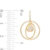 Thumbnail Image 3 of 5.0mm Opal Solitaire Dangle Open Circles Orbit Drop Earrings in 10K Gold