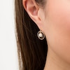 Thumbnail Image 2 of 5.0mm Freshwater Cultured Pearl Dangle Open Circles Orbit Drop Earrings in 10K Gold