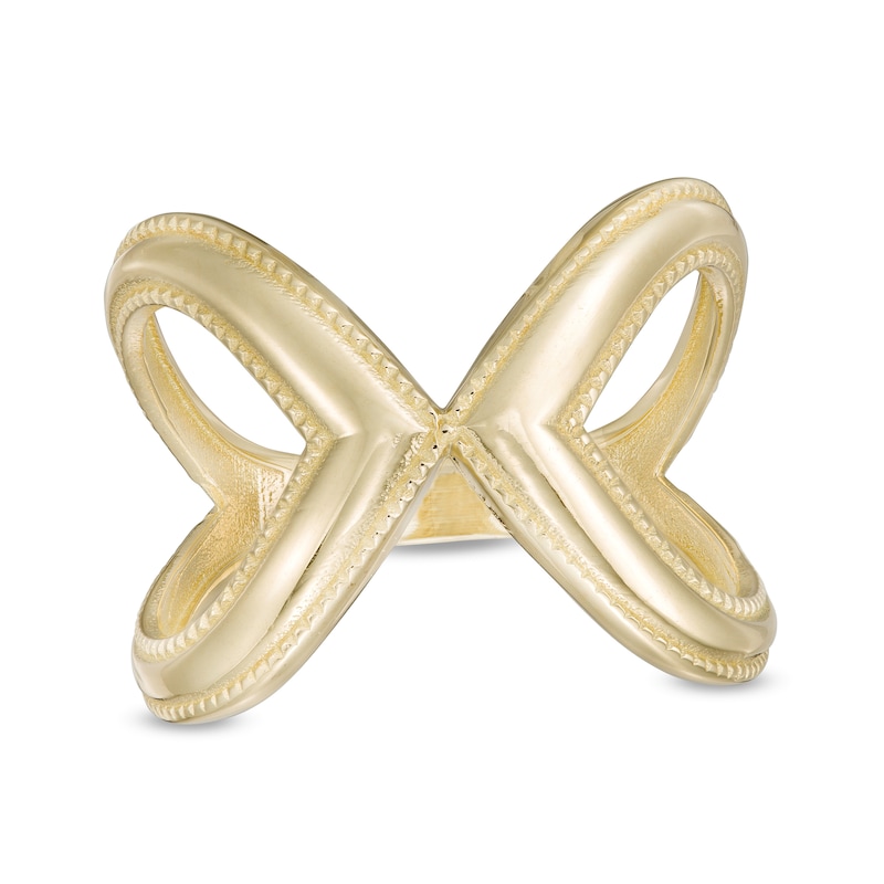 Main Image 1 of Vintage-Style Heart Profile Ring in 10K Gold - Size 7