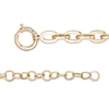 Thumbnail Image 2 of 7.0mm Oval Link Chain Choker Necklace in Hollow 10K Gold - 16"