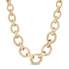 Thumbnail Image 1 of Rope-Textured Graduated Link Chain Necklace in 10K Gold