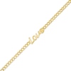 Thumbnail Image 0 of "Love" Script Curb Chain Bracelet in 10K Gold - 7.5"