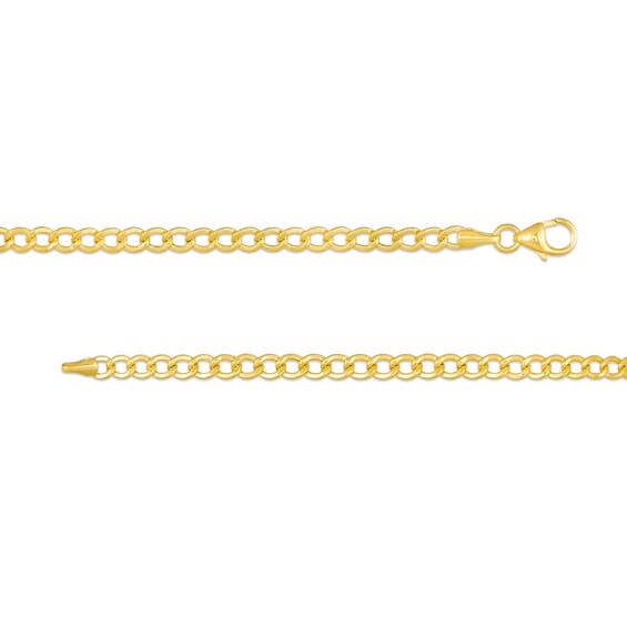 "Love" Script Curb Chain Bracelet in 10K Gold - 7.5"