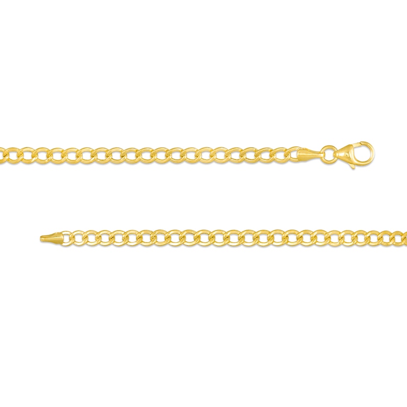 "Love" Script Curb Chain Bracelet in 10K Gold - 7.5"