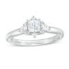 Thumbnail Image 0 of Vera Wang Love Collection 3/4 CT. T.W. Princess-Cut Diamond Ornate Frame Engagement Ring in 14K White Gold