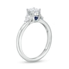 Thumbnail Image 3 of Vera Wang Love Collection 3/4 CT. T.W. Princess-Cut Diamond Ornate Frame Engagement Ring in 14K White Gold